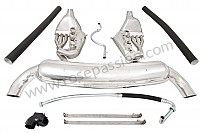 P111882 - Super sports stainless steel exhaust kit 2 x 84 mm outlets for Porsche 911 G • 1984 • 3.2 • Cabrio • Manual gearbox, 5 speed
