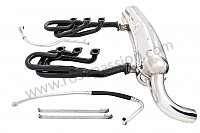 P111885 - 42 mm super sports exhaust kit, steel spaghetti version + stainless steel silencer 1 x 70 mm outlet contains 2 steel spaghettis + 1 stainless steel silencer + 2 oil hoses + 2 stainless steel straps for Porsche 911 G • 1977 • 2.7 • Targa • Manual gearbox, 4 speed