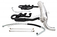 P111886 - 42 mm super sports exhaust kit, steel spaghetti version + stainless steel silencer 2 x 70 mm outlets contains 2 steel spaghettis + 1 stainless steel silencer + 2 oil hoses + 2 stainless steel straps for Porsche 911 G • 1977 • 3.0 carrera • Targa • Manual gearbox, 4 speed