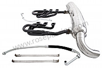 P111887 - 42 mm super sports exhaust kit, steel spaghetti version + stainless steel silencer 1 x 84 mm outlet contains 2 steel spaghettis + 1 stainless steel silencer + 2 oil hoses + 2 stainless steel straps for Porsche 911 G • 1976 • 2.7 • Targa • Manual gearbox, 5 speed
