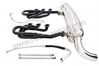 P111890 - 46 mm super sports exhaust kit, steel spaghetti version + stainless steel silencer 1 x 70 mm outlet contains 2 steel spaghettis + 1 stainless steel silencer + 2 oil hoses + 2 stainless steel straps for Porsche 911 G • 1976 • 2.7 • Coupe • Manual gearbox, 4 speed