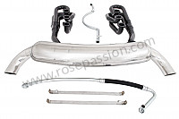 P111893 - 46 mm super sports exhaust kit, steel spaghetti version + stainless steel silencer 2 x 84 mm outlets contains 2 steel spaghettis + 1 stainless steel silencer + 2 oil hoses + 2 stainless steel straps for Porsche 911 G • 1975 • 2.7s • Coupe • Manual gearbox, 5 speed