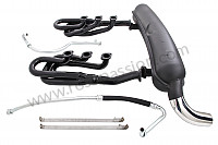 P111894 - 46 mm super sports exhaust kit, steel spaghetti version + steel racing silencer  1 outlet contains 2 steel spaghettis + 1 steel silencer + 2 oil hoses + 2 stainless steel straps for Porsche 911 G • 1986 • 3.2 • Coupe • Manual gearbox, 5 speed