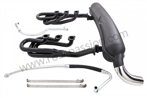 P111894 - 46 mm super sports exhaust kit, steel spaghetti version + steel racing silencer  1 outlet contains 2 steel spaghettis + 1 steel silencer + 2 oil hoses + 2 stainless steel straps for Porsche 911 G • 1989 • 3.2 g50 • Cabrio • Manual gearbox, 5 speed