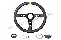 P112042 - Black leather three-spoke steering wheel for Porsche 944 • 1988 • 944 2.5 • Coupe • Automatic gearbox