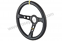 P112042 - Black leather three-spoke steering wheel for Porsche 997-1 / 911 Carrera • 2006 • 997 c4 • Cabrio • Automatic gearbox