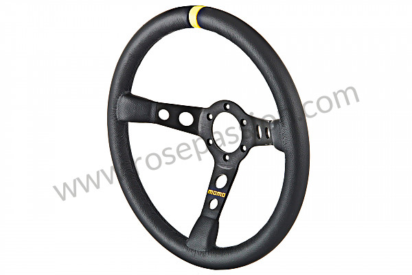 P112042 - Black leather three-spoke steering wheel for Porsche 911 Classic • 1969 • 2.0t • Coupe • Manual gearbox, 5 speed