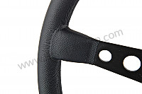 P112042 - Black leather three-spoke steering wheel for Porsche 911 Classic • 1972 • 2.4t • Coupe • Manual gearbox, 4 speed