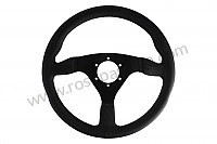 P112044 - Black leather steering wheel with three flat spokes for Porsche 914 • 1970 • 914 / 4 1.7 • Manual gearbox, 5 speed