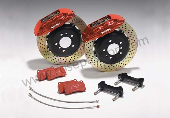 P112060 - Kit de travão traseiro grande brembo gt 355 mm (requer jante de 18 polegadas) para Porsche 996 / 911 Carrera • 2003 • 996 carrera 4 • Targa • Caixa automática