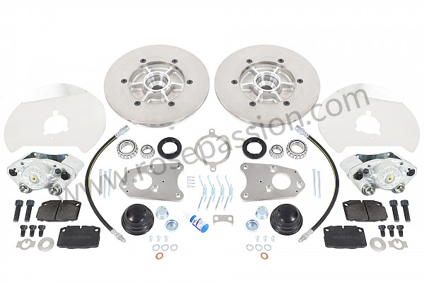 P112185 - 356 front brake modification kit for disc brake for Porsche 356B T5 • 1961 • 1600 (616 / 1 t5) • Cabrio b t5 • Manual gearbox, 4 speed