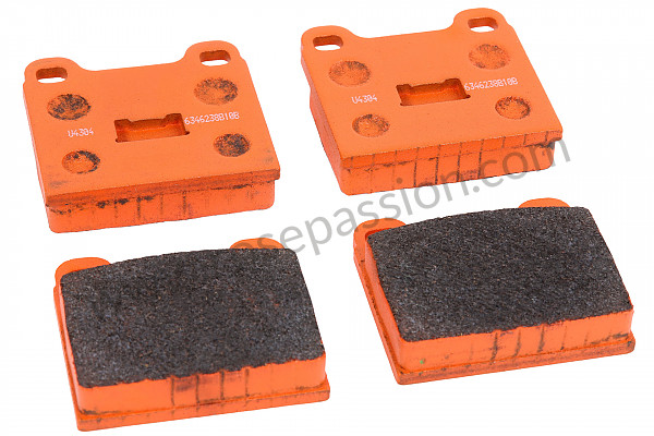 P116136 - Pagid orange front brake pad for Porsche 912 • 1968 • 912 1.6 • Targa • Manual gearbox, 5 speed