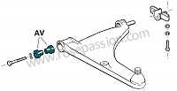 P116255 - Kit silent bloc de triangle avant partie avant du triangle pour Porsche 