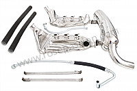 P116275 - Super sports stainless steel exhaust kit 1 x 70 mm outlet contains 2 stainless steel heat exchangers + 1 stainless steel silencer + 2 oil hoses + 2 stainless steel straps +  2 hoses for heating system modification for Porsche 911 G • 1983 • 3.0sc • Targa • Manual gearbox, 5 speed