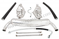 P116276 - Super sports stainless steel exhaust kit 2 x 70 mm outlets contains 2 stainless steel heat exchangers + 1 stainless steel silencer + 2 oil hoses + 2 stainless steel straps +  2 hoses for heating system modification for Porsche 911 G • 1976 • 2.7 • Coupe • Manual gearbox, 5 speed