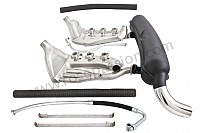 P116278 - Super sports stainless steel exhaust kit + metal racing silencer 1 outlet, contains 2 stainless steel heat exchangers + 1 steel silencer + 2 oil hoses + 2 stainless steel straps +  2 hoses for heating system modification for Porsche 911 G • 1975 • 2.7s • Coupe • Automatic gearbox