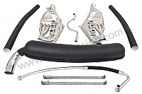 P116278 - Super sports stainless steel exhaust kit + metal racing silencer 1 outlet, contains 2 stainless steel heat exchangers + 1 steel silencer + 2 oil hoses + 2 stainless steel straps +  2 hoses for heating system modification for Porsche 911 G • 1977 • 2.7 • Coupe • Manual gearbox, 5 speed