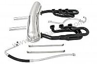 P116281 - 42 mm super sports exhaust kit, steel spaghetti version + stainless steel racing silencer with twin central outlets contains 2 steel spaghettis + 1 stainless steel silencer + 2 oil hoses + 2 stainless steel straps for Porsche 911 G • 1988 • 3.2 g50 • Targa • Manual gearbox, 5 speed