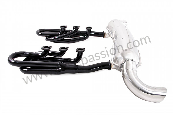 P116310 - 42 mm steel spaghetti exhaust kit + stainless steel silencer 2 x 70 mm outlets for Porsche 911 G • 1976 • 2.7 carrera • Targa • Manual gearbox, 5 speed