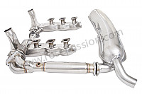 P116320 - Exhaust kit containing 2 stainless steel heat exchangers + removal stainless steel intermediate silencer + stainless steel link tube + stainless steel silencer 1 outlet for Porsche 911 G • 1976 • 3.0 carrera • Coupe • Manual gearbox, 5 speed
