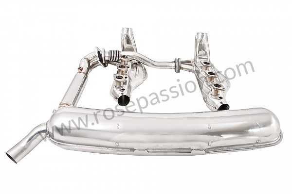 P116320 - Exhaust kit containing 2 stainless steel heat exchangers + removal stainless steel intermediate silencer + stainless steel link tube + stainless steel silencer 1 outlet for Porsche 911 G • 1976 • 3.0 carrera • Coupe • Manual gearbox, 5 speed