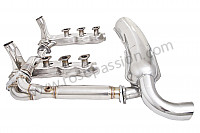 P116321 - Exhaust kit containing 2 stainless steel heat exchangers + removal stainless steel intermediate silencer + stainless steel link tube + stainless steel silencer 1 x 84 mm outlet for Porsche 911 G • 1976 • 2.7 • Coupe • Manual gearbox, 4 speed