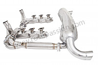 P116322 - Exhaust kit containing 2 stainless steel heat exchangers + removal stainless steel intermediate silencer + stainless steel link tube + stainless steel racing silencer 2 x 84 mm outlets for Porsche 911 G • 1976 • 2.7 • Targa • Manual gearbox, 5 speed
