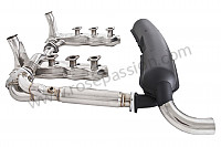 P116323 - Exhaust kit containing 2 stainless steel heat exchangers + removal stainless steel intermediate silencer + stainless steel link tube + steel racing silencer 1 outlet for Porsche 911 G • 1976 • 3.0 carrera • Coupe • Automatic gearbox