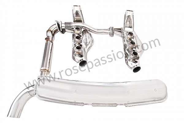 P116325 - Exhaust kit containing 2 stainless steel heat exchangers + removal stainless steel intermediate silencer + stainless steel link tube + stainless steel silencer 1 x 84 mm outlet for Porsche 911 G • 1989 • 3.2 g50 • Cabrio • Manual gearbox, 5 speed