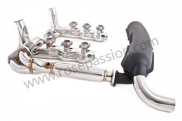 P116327 - Exhaust kit containing 2 stainless steel heat exchangers + removal stainless steel intermediate silencer + stainless steel link tube + steel racing silencer 1 outlet for Porsche 911 G • 1986 • 3.2 • Targa • Manual gearbox, 5 speed