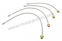 P116375 - Kit of 4 aviation hoses for Porsche 356a • 1958 • 1600 carrera gs (692 / 2) • Cabrio a t2 • Manual gearbox, 4 speed