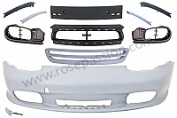 P116418 - Kit de conversion boxster 3.2s 2000-2002 a boxster 3.2s 2003-2005 parachoques delantero + piezas de modificacion para Porsche Boxster / 986 • 2000 • Boxster s 3.2 • Cabrio • Caja manual de 6 velocidades