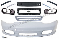 P116418 - Kit transformation boxster 3.2S 2000-2002 en boxster 3.2S 2003-2005 pare choc avant + pièces de modifications pour Porsche 