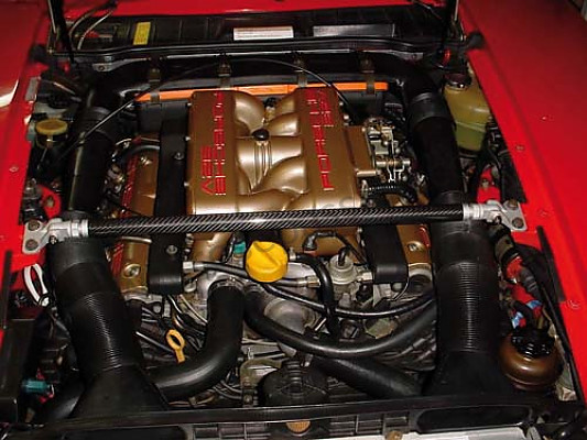 P124882 - Barra anti-acercamiento de carbono ajustable para Porsche 928 • 1988 • 928 s4 • Coupe • Caja manual de 5 velocidades