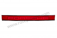 P124891 - Plaque reflectorisante porsche (écriture porsche en rouge) pour Porsche 