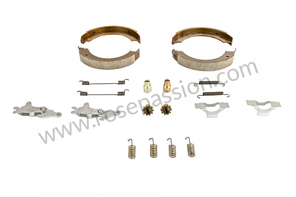 P129196 - Fixing kit for complete handbrake lining + linings 930 78-89 for Porsche 911 Turbo / 911T / GT2 / 965 • 1989 • 3.3 turbo • Targa • Manual gearbox, 5 speed