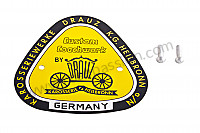 P129330 - Logo della carrozzeria “drauz” 356 convertible d'+ premiere 1960 roadster  per Porsche 356a • 1958 • 1600 s (616 / 2 t2) • Convertible d'a t2 • Cambio manuale 4 marce