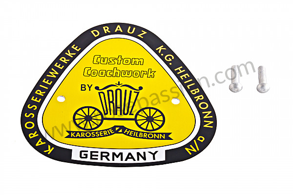 P129330 - Logo du carrossier '"drauz" 356 convertible d'+ première 1960 roadster  为了 Porsche 356B T5 • 1960 • 1600 super 90 (616 / 7 t5) • Roadster b t5