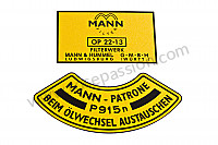 P129342 - Décalque filtre à huile mann 356 (jeu de 2) XXXに対応 Porsche 356 pré-a • 1954 • 1100 (369) • Coupe pré a