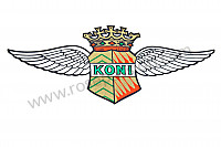 P129345 - Koni sticker for shock absorber, 356 for Porsche 356a • 1955 • 1500 carrera gt (547 / 1) • Coupe a t1 • Manual gearbox, 4 speed