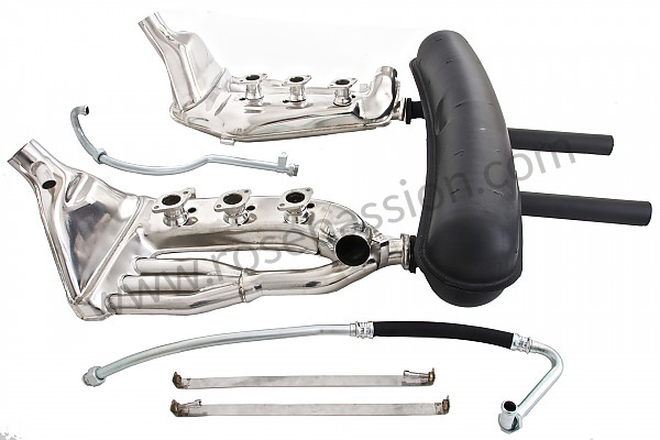 P129656 - Sports exhaust kit with stainless steel heat exchanger and steel silencer 2 central outlets for Porsche 911 Classic • 1969 • 2.0e • Targa • Manual gearbox, 5 speed