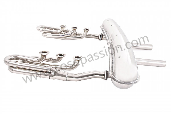 P129667 - Original diameter spaghetti stainless steel exhaust kit + sports type stainless steel silencer, 2 central outlets for Porsche 911 Classic • 1969 • 2.0e • Coupe • Manual gearbox, 5 speed
