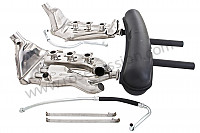 P129680 - Super sports stainless steel exhaust kit with steel silencer 2 central outlets contains 2 stainless steel heat exchangers + 1 steel silencer + 2 oil hoses + 2 stainless steel straps +  2 hoses for heating system modification for Porsche 911 G • 1975 • 2.7 • Coupe • Manual gearbox, 5 speed