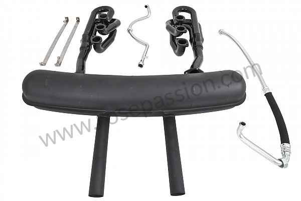 P129681 - 42 mm super sports exhaust kit, steel spaghetti version + steel racing silencer with twin central outlets contains 2 steel spaghettis + 1 steel silencer + 2 oil hoses + 2 stainless steel straps for Porsche 911 G • 1977 • 3.0 carrera • Targa • Manual gearbox, 4 speed