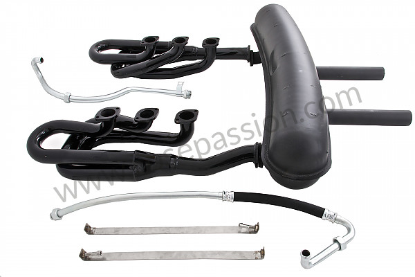 P129682 - 46 mm super sports exhaust kit, steel spaghetti version + steel racing silencer 2 central outlets contains 2 steel spaghettis + 1 steel silencer + 2 oil hoses + 2 stainless steel straps for Porsche 911 G • 1984 • 3.2 • Coupe • Manual gearbox, 5 speed