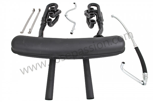 P129682 - 46 mm super sports exhaust kit, steel spaghetti version + steel racing silencer 2 central outlets contains 2 steel spaghettis + 1 steel silencer + 2 oil hoses + 2 stainless steel straps for Porsche 911 G • 1977 • 3.0 carrera • Targa • Manual gearbox, 4 speed