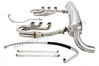 P129683 - 42 mm super sports exhaust kit, stainless steel spaghetti version + stainless steel silencer 1 x 70 mm outlet contains 2 stainless steel spaghettis + 1 stainless steel silencer + 2 oil hoses + 2 stainless steel straps for Porsche 911 G • 1979 • 3.0sc • Targa • Automatic gearbox