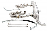 P129684 - 42 mm super sports exhaust kit, stainless steel spaghetti version + stainless steel silencer 2 x 70 mm outlets contains 2 stainless steel spaghettis + 1 stainless steel silencer + 2 oil hoses + 2 stainless steel straps for Porsche 911 G • 1983 • 3.0sc • Targa • Manual gearbox, 5 speed