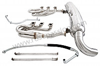 P129685 - 42 mm super sports exhaust kit, stainless steel spaghetti version + stainless steel silencer 1 x 84 mm outlet contains 2 stainless steel spaghettis + 1 stainless steel silencer + 2 oil hoses + 2 stainless steel straps for Porsche 911 G • 1983 • 3.0sc • Targa • Manual gearbox, 5 speed