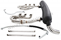 P129689 - 42 mm super sports exhaust kit, stainless steel spaghetti version + steel racing silencer 1 outlet contains 2 stainless steel spaghettis + 1 steel silencer + 2 oil hoses + 2 stainless steel straps for Porsche 911 G • 1979 • 3.0sc • Coupe • Automatic gearbox